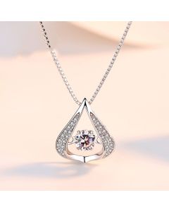 S925 Sterling Silver Drop Shape Smart Necklace Clavicle Chain