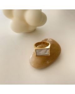 Personalized European And American Style Marble Shell Ring