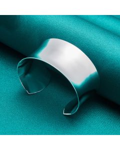 Women's Silver Smooth Adjustable Bracelet Jewelry