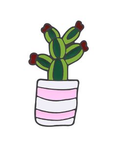 Wish Creative Cartoon Plant Corsage Sunflower Cactus Potted Oil Drop Brooch Cute flower badge