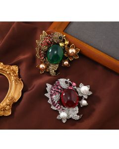 Pearl Suit Animal Brooch Middle Fashion