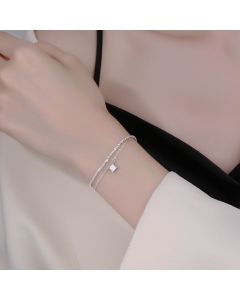Women's S925 Sterling Silver Double Layer Niche Design Bracelet