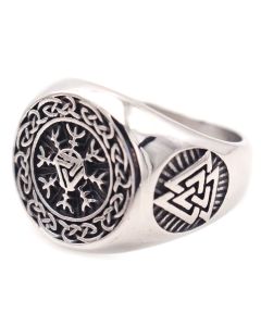 Viking Round Harpoon Stainless Steel Ring