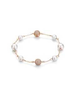 Austrian pearl rose gold magnetic buckle bracelet