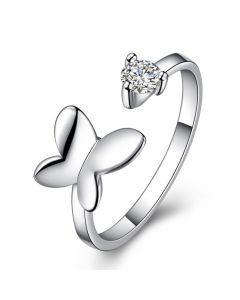 Fashion One Heart One Wing Butterfly Ring