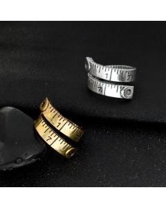 Creative Rotating Ruler Metal Alloy Ring