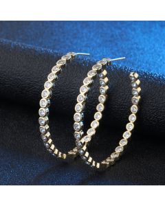European And American Retro Micro-Inlaid Zircon Earrings Sexy Temperament Earrings