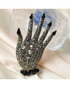 Metal Full Diamond Palm Brooch Creative Rhinestone