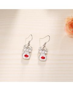 Christmas Elk Earrings Red Nose Deer Earrings
