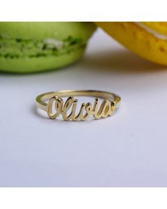 Customized English Alphabet Stainless Steel Name Ring