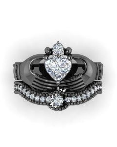 Dove Cross-border Hot-selling Jewelry Hand Holding Love Diamond Exquisite Personality Ring