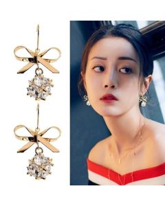 Bow Full Diamond Earrings