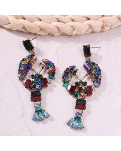 Lobster Stud Earrings Color Diamond Earrings