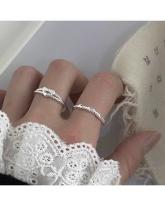 Sterling Silver Bow Love Heart-shaped Ring Women