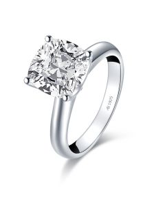 Simple Wedding Ring 925 Sterling Silver Diamond Ring