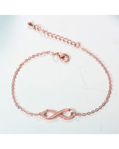 Fashionable diamond inlaid 8-shaped crystal Zircon Bracelet