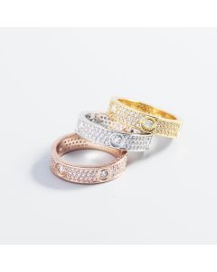 Round Diamond Full Inlaid Zircon Bracelet Women's Light Luxury Temperament Round Bracelet Cross-border Direct Sales