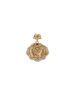 Sterling Silver Gold-plated Hetian Jade Pendant Chinese Style
