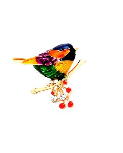 Fashion Brooch  With Diamonds And Dripping Oil Lark Brooch
