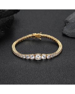 Gradient Tennis Chain Size Zircon Bracelet Hip Hop Advanced Sense