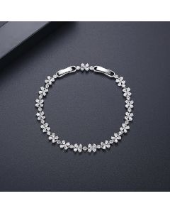 Personality Female White Copper Inlaid Zircon Jewelry
