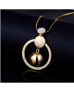 Alloy circle sweater chain