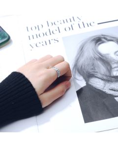 Fashion Gold And Silver Tin Foil Paper Ring