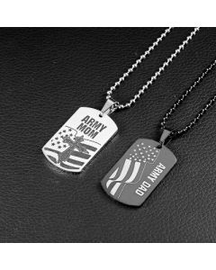 US Army titanium steel US Army Cross flag Square military brand men