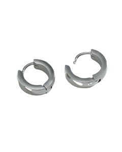 European And American Cross-border Jewelry Smooth Rounded Titanium Steel Earrings