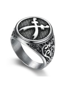 Pirate Double Knife Titanium Steel Ring