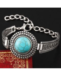 Ornament Brace Lace Bracelet Bohemian Turquoise Retro Hollow Gem