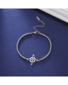 Titanium Steel Cut Hollow Witch Knot Bracelet