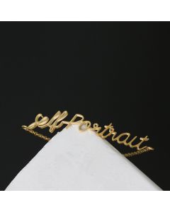 Handwritten English Silicone Beads Sliding Adjustment Bracelet