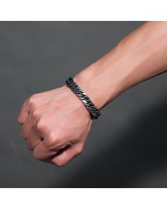 Vintage Men's Bracelet Simple High Quality Versatile Personality Cuban Bracelet Men's European Hip Hop Titanium Steel Bracelet