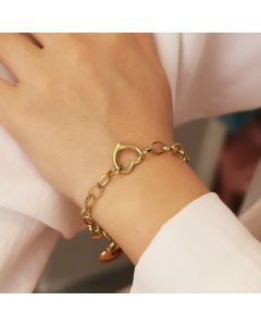 Women's 18K Gold-plated Heart-shaped Bracelet
