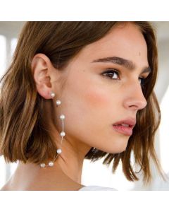 Pearl Large Hoop Earrings