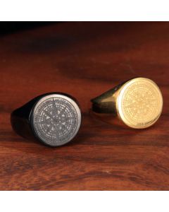 Vintage Compass Stainless Steel Men's Ring Titanium Steel Compass Mystery Ring