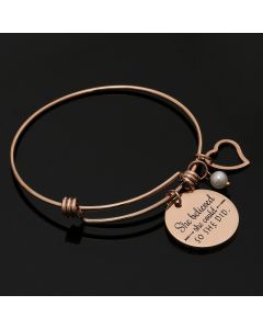 Engraved Titanium Steel Tag Adjustable Bracelet