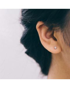 Stainless Steel Square Stud Earrings
