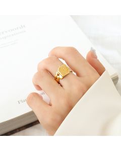 Personality Fashion Popular Open Girls Clock Copper Material Decoration Design Ring