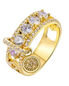 Female zircon hand jewelry ring