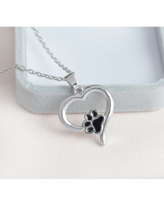 WISH Explosion Fashion Creative Love Dog Claw Pendant Necklace Foreign Trade New Metal Jewelry Wholesale