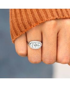 New Creative Simple Diamond Flower Ring