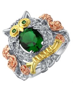 Zircon Owl Ring
