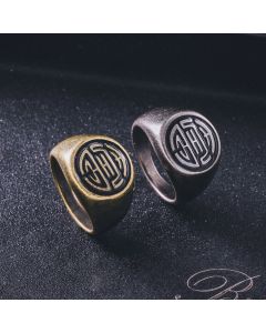 Trendy Chinese Style Men's And Women's Titanium Steel Ring