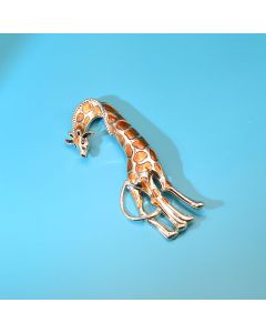 Large Size Painted Giraffe Brooch Dripping Oil Painting Oil Pin Corsage Women's Accessories