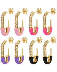 Drop Oil Earrings Color Diamond Design Sense Geometric Type