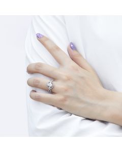 Sterling Silver Fashion Exaggerated Ring Women