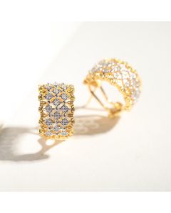 European And American Italian Craftsmanship Palace S925 Silver Earrings