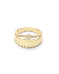 New Product Creative Ring Female Geometric Zircon Ring